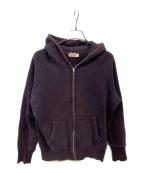 WAREHOUSEウエアハウス）の古着「フリーダムスリーブジップパーカー」｜パープル
