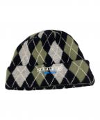 SUPREMEシュプリーム）の古着「21AW/Argyle Cashmere Beanie」｜ブラック×グリーン