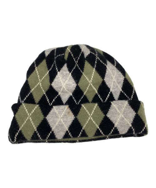 SUPREME（シュプリーム）SUPREME (シュプリーム) 21AW/Argyle Cashmere Beanie ブラック×グリーンの古着・服飾アイテム