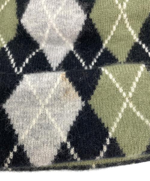SUPREME（シュプリーム）SUPREME (シュプリーム) 21AW/Argyle Cashmere Beanie ブラック×グリーンの古着・服飾アイテム