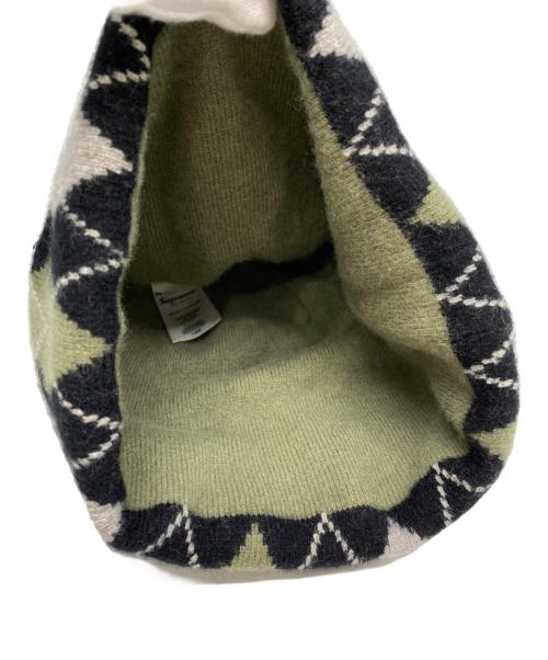 SUPREME（シュプリーム）SUPREME (シュプリーム) 21AW/Argyle Cashmere Beanie ブラック×グリーンの古着・服飾アイテム