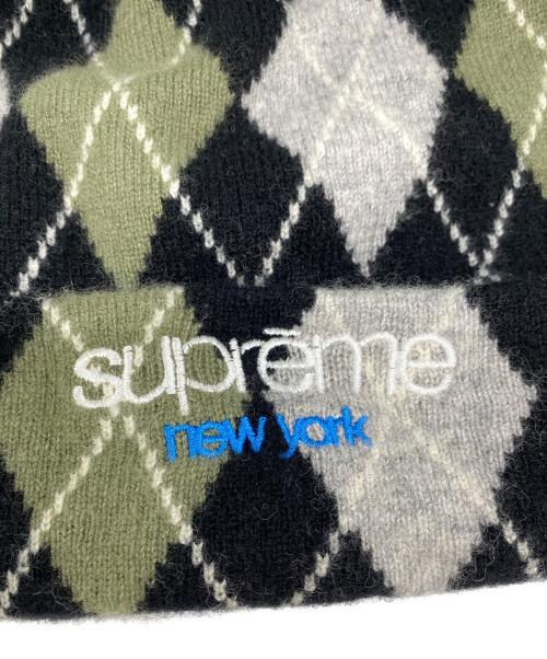SUPREME（シュプリーム）SUPREME (シュプリーム) 21AW/Argyle Cashmere Beanie ブラック×グリーンの古着・服飾アイテム