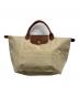 LONGCHAMP（ロンシャン）の古着「舟形トートバッグ」｜ベージュ