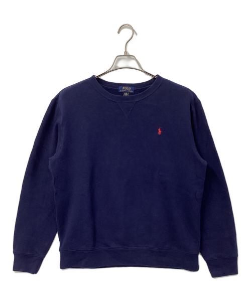 POLO RALPH LAUREN（ポロ・ラルフローレン）POLO RALPH LAUREN (ポロ・ラルフローレン) ポニー刺繍クルーネックスウェット ネイビー サイズ:XLの古着・服飾アイテム