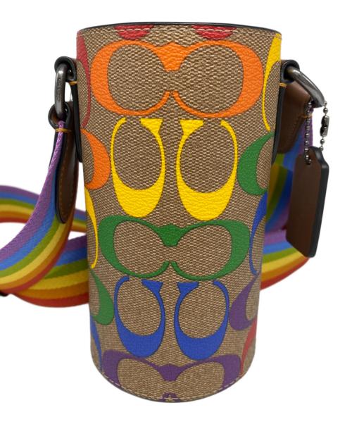 COACH（コーチ）COACH (コーチ) ウォーターボトルクロスボディバッグ ブラウンの古着・服飾アイテム