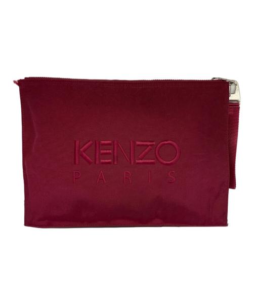 KENZO（ケンゾー）KENZO (ケンゾー) 虎刺繍クラッチバッグ レッドの古着・服飾アイテム