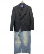 JUNYA WATANABE MANジュンヤワタナベマン）の古着「DENIM DOCKING COAT」｜ブラック×インディゴ