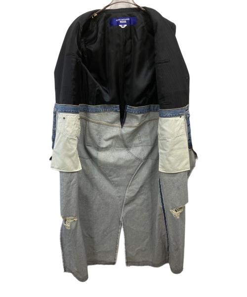 JUNYA WATANABE MAN（ジュンヤワタナベマン）JUNYA WATANABE MAN (ジュンヤワタナベマン) DENIM DOCKING COAT ブラック×インディゴ サイズ:XSの古着・服飾アイテム