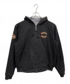 HARLEY-DAVIDSONハーレーダビッドソン）の古着「リバーシブルフーデッドジャケット」｜ブラック