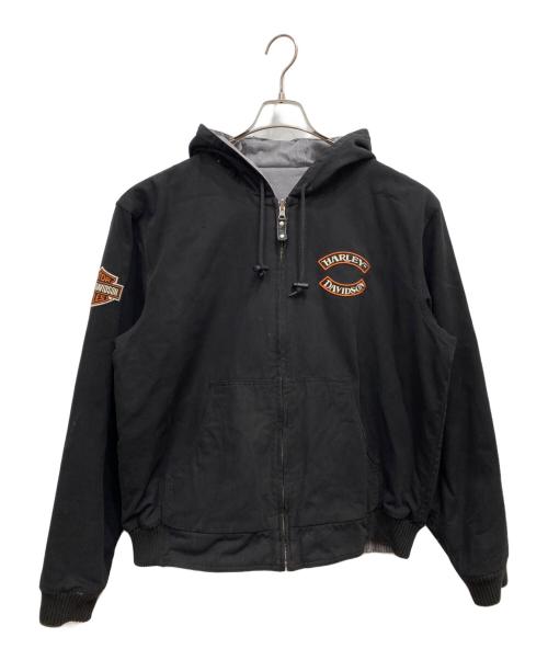 HARLEY-DAVIDSON（ハーレーダビッドソン）HARLEY-DAVIDSON (ハーレーダビッドソン) リバーシブルフーデッドジャケット ブラック サイズ:Lの古着・服飾アイテム