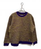 NEIGHBORHOODネイバーフッド）の古着「クルーネックニット」｜パープル×イエロー