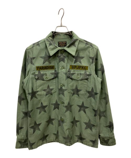 WACKO MARIA（ワコマリア）WACKO MARIA (ワコマリア) スター ミリタリーシャツ グリーン サイズ:Mの古着・服飾アイテム