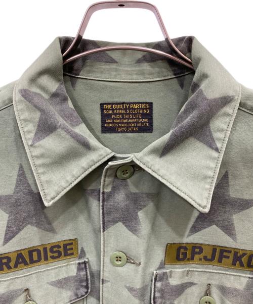 WACKO MARIA（ワコマリア）WACKO MARIA (ワコマリア) スター ミリタリーシャツ グリーン サイズ:Mの古着・服飾アイテム