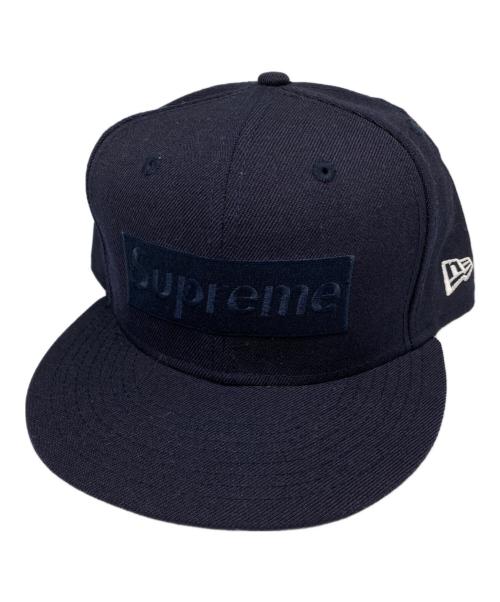New Era（ニューエラ）New Era (ニューエラ) Supreme (シュプリーム) Tonal Box Logo キャップ ネイビーの古着・服飾アイテム