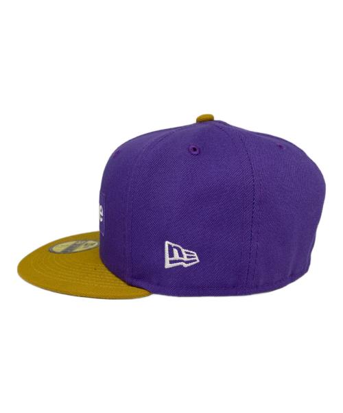 New Era（ニューエラ）New Era (ニューエラ) Supreme (シュプリーム) 2-TONE BOX LOGO キャップ パープル×イエローの古着・服飾アイテム