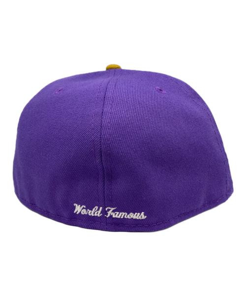 New Era（ニューエラ）New Era (ニューエラ) Supreme (シュプリーム) 2-TONE BOX LOGO キャップ パープル×イエローの古着・服飾アイテム