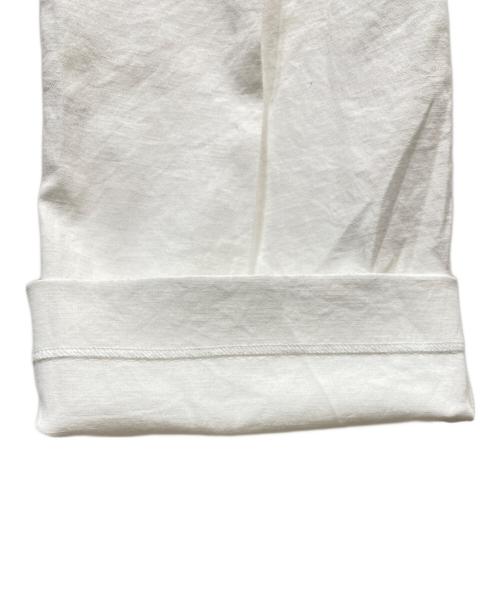 Curensology（カレンソロジー）Curensology (カレンソロジー) リネン混シェルタリングタックパンツ ホワイト サイズ:36 未使用品の古着・服飾アイテム