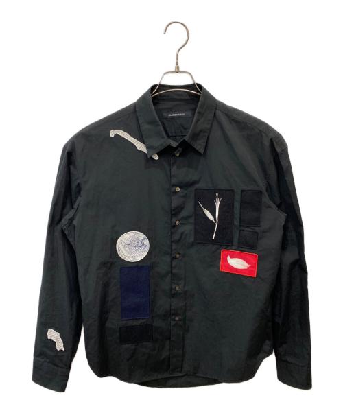 ALMOSTBLACK（オールモストブラック）ALMOSTBLACK (オールモストブラック) ワッペンシャツ ブラック サイズ:2の古着・服飾アイテム