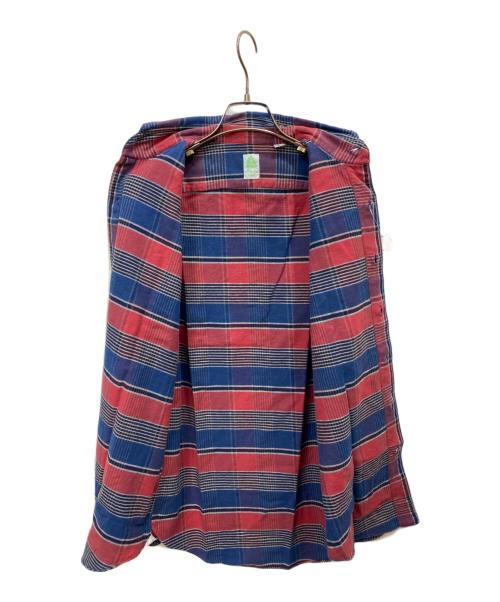 finamore（フィナモレ）Finamore (フィナモレ) チェックネルシャツ レッド×ブルー サイズ:Sの古着・服飾アイテム