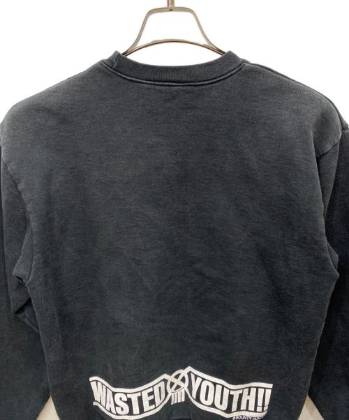 WASTED YOUTH（ウェイステッドユース）Wasted Youth (ウエステッド ユース) クルーネックスウェット ブラック サイズ:Sの古着・服飾アイテム