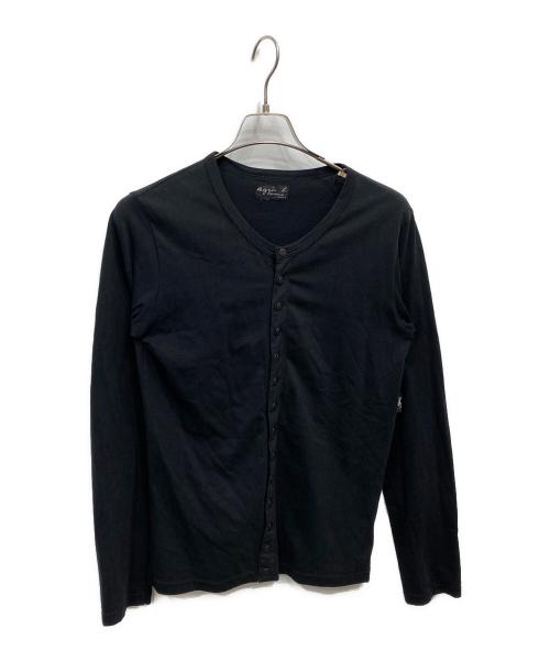 agnes b homme（アニエスベーオム）agnes b homme (アニエスベーオム) カーディガンプレッション ブラック サイズ:-の古着・服飾アイテム