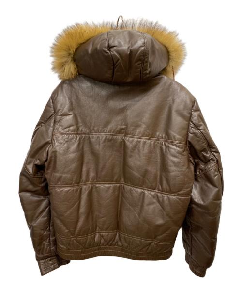 Schott（ショット）Schott (ショット) レザーフーデッドジャケット ブラウン サイズ:40の古着・服飾アイテム