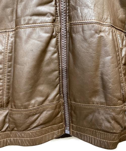 Schott（ショット）Schott (ショット) レザーフーデッドジャケット ブラウン サイズ:40の古着・服飾アイテム