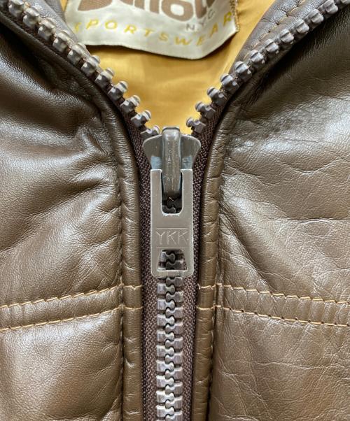 Schott（ショット）Schott (ショット) レザーフーデッドジャケット ブラウン サイズ:40の古着・服飾アイテム