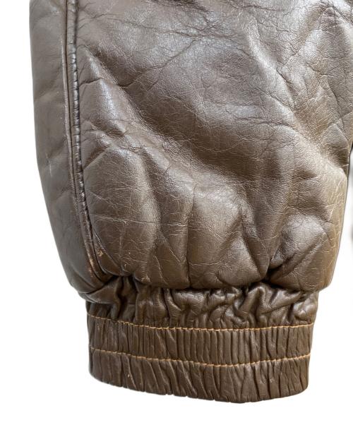 Schott（ショット）Schott (ショット) レザーフーデッドジャケット ブラウン サイズ:40の古着・服飾アイテム