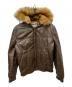 Schott（ショット）の古着「レザーフーデッドジャケット」｜ブラウン