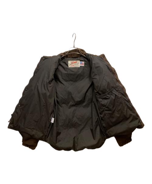 Schott（ショット）Schott (ショット) レザー切替ダウンジャケット ブラウン サイズ:Lの古着・服飾アイテム