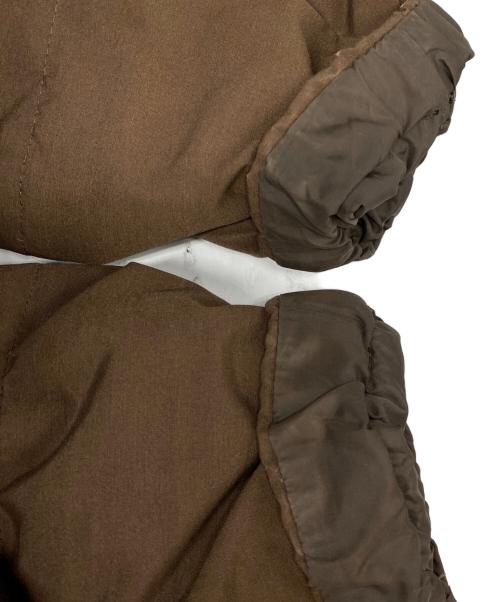Schott（ショット）Schott (ショット) レザー切替ダウンジャケット ブラウン サイズ:Lの古着・服飾アイテム