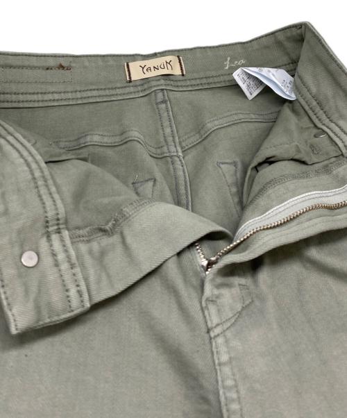 YANUK（ヤヌーク）YANUK (ヤヌーク) ストレートデニムパンツ グリーン サイズ:24の古着・服飾アイテム
