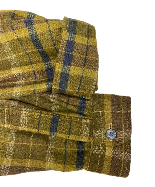 Sears（シアーズ）Sears (シアーズ) オープンカラーシャツ ブラウン×オリーブ サイズ:16 1/2の古着・服飾アイテム