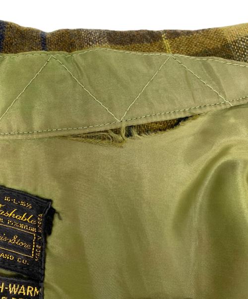 Sears（シアーズ）Sears (シアーズ) オープンカラーシャツ ブラウン×オリーブ サイズ:16 1/2の古着・服飾アイテム