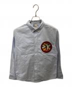 VISVIMビズビム）の古着「ジップポケットボタンダウンシャツ」｜ブルー