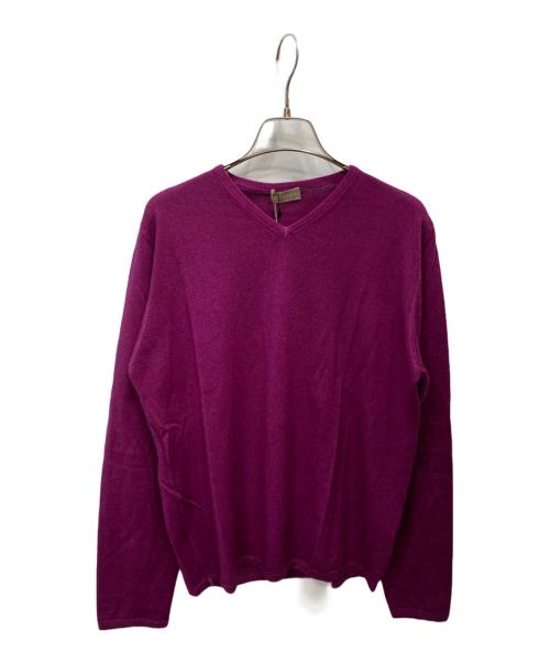 Cruciani（クルチアーニ）Cruciani (クルチアーニ) Vネックニット パープル サイズ:46 未使用品の古着・服飾アイテム