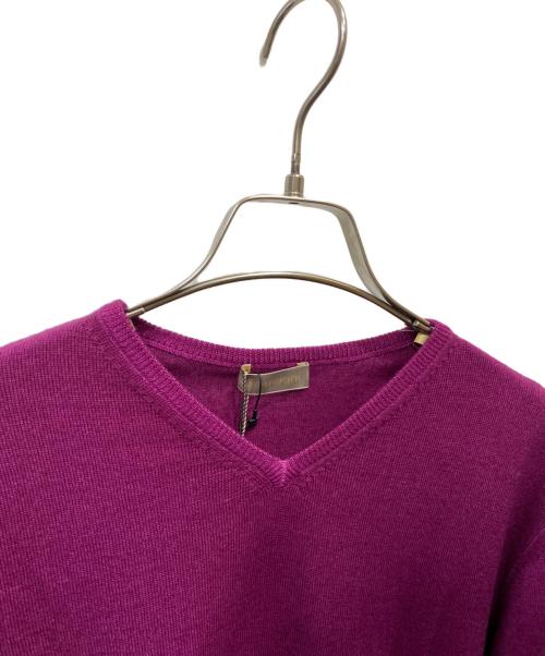 Cruciani（クルチアーニ）Cruciani (クルチアーニ) Vネックニット パープル サイズ:46 未使用品の古着・服飾アイテム