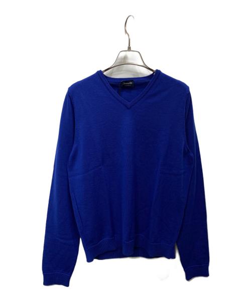 Drumohr（ドルモア）Drumohr (ドルモア) Vネックニット ブルー サイズ:46 未使用品の古着・服飾アイテム
