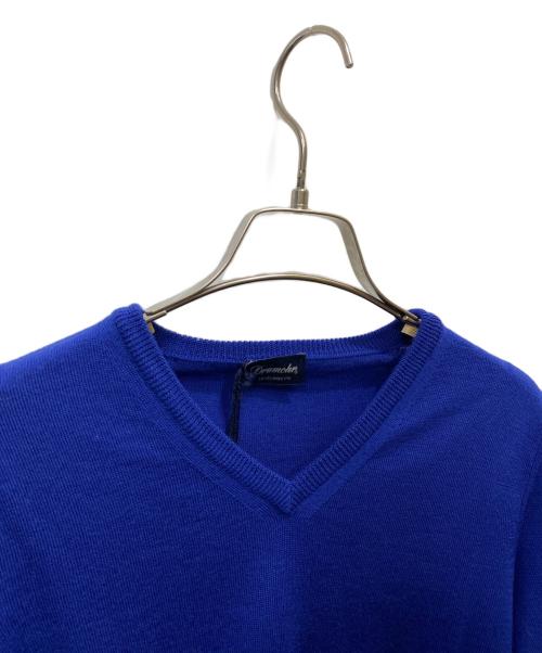 Drumohr（ドルモア）Drumohr (ドルモア) Vネックニット ブルー サイズ:46 未使用品の古着・服飾アイテム