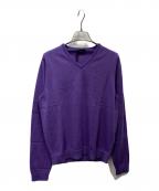 Drumohrドルモア）の古着「Vネックニット」｜パープル