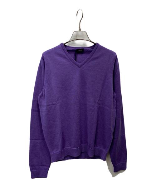 Drumohr（ドルモア）Drumohr (ドルモア) Vネックニット パープル サイズ:46 未使用品の古着・服飾アイテム