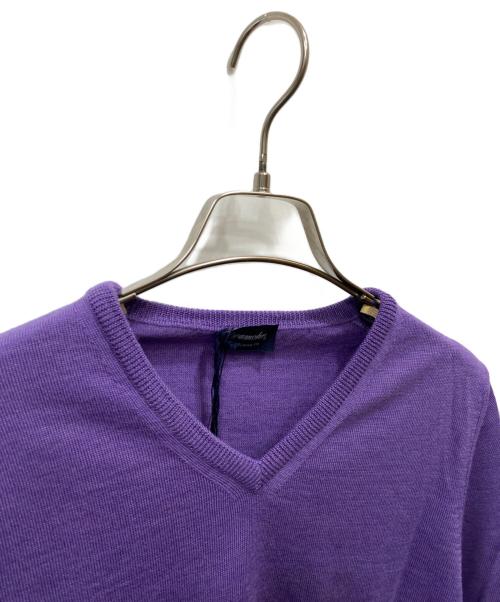 Drumohr（ドルモア）Drumohr (ドルモア) Vネックニット パープル サイズ:46 未使用品の古着・服飾アイテム