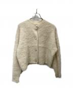 LESSAGEレサージュ）の古着「アルパカ混カーディガン」｜ホワイト