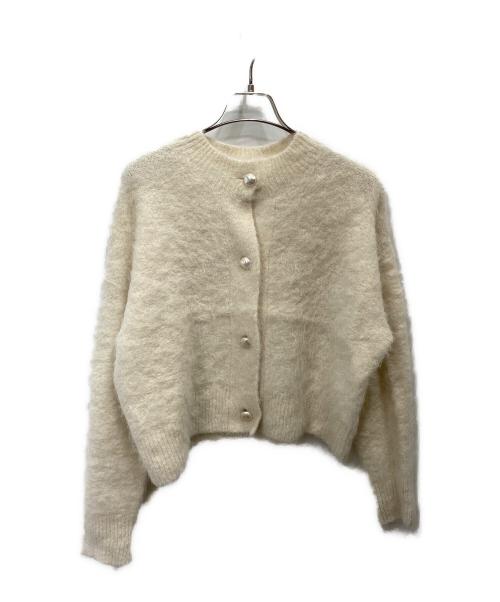 LESSAGE（レサージュ）LESSAGE (レサージュ) アルパカ混カーディガン ホワイト サイズ:-の古着・服飾アイテム