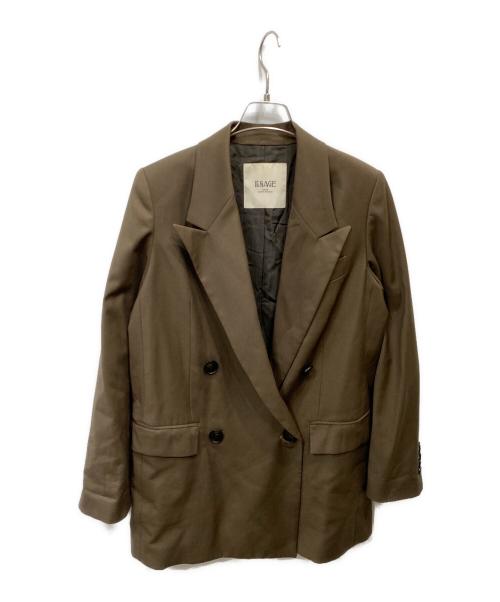 LESSAGE（レサージュ）LESSAGE (レサージュ) マイクロTRギャバストレッチジャケット ブラウン サイズ:-の古着・服飾アイテム