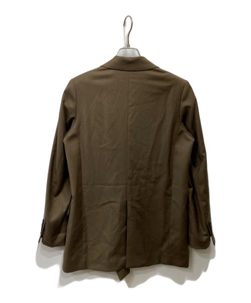 LESSAGE（レサージュ）LESSAGE (レサージュ) マイクロTRギャバストレッチジャケット ブラウン サイズ:-の古着・服飾アイテム