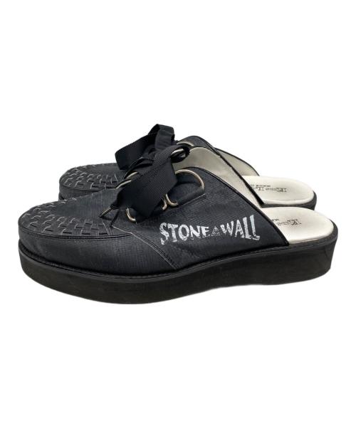 KIDS LOVE GAITE（キッズラブゲイト）KIDS LOVE GAITE (キッズラブゲイト) リップストップナイロンミュール ブラック サイズ:8の古着・服飾アイテム