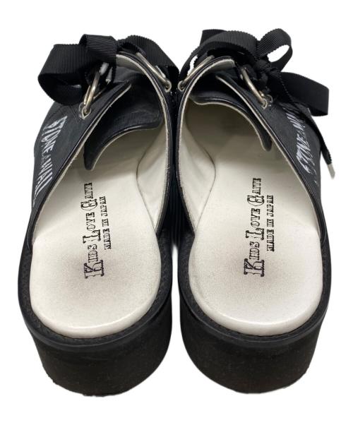 KIDS LOVE GAITE（キッズラブゲイト）KIDS LOVE GAITE (キッズラブゲイト) リップストップナイロンミュール ブラック サイズ:8の古着・服飾アイテム