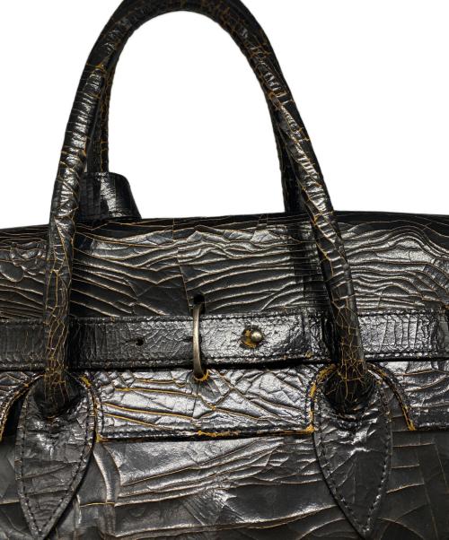 MARC MARMEL（マークマーメル）MARC MARMEL (マークマーメル) クラッキング2WAYバッグ ブラックの古着・服飾アイテム